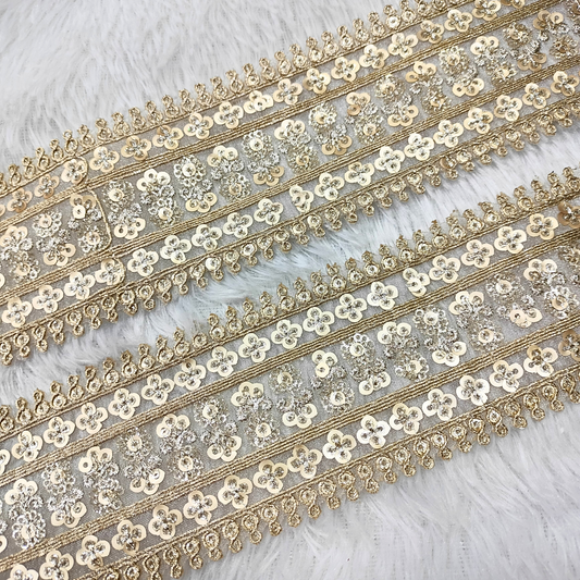 Fancy Light Gold  Zari Trim