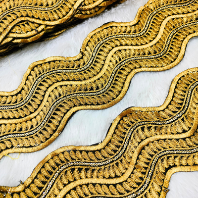 Black Embroidered Trim