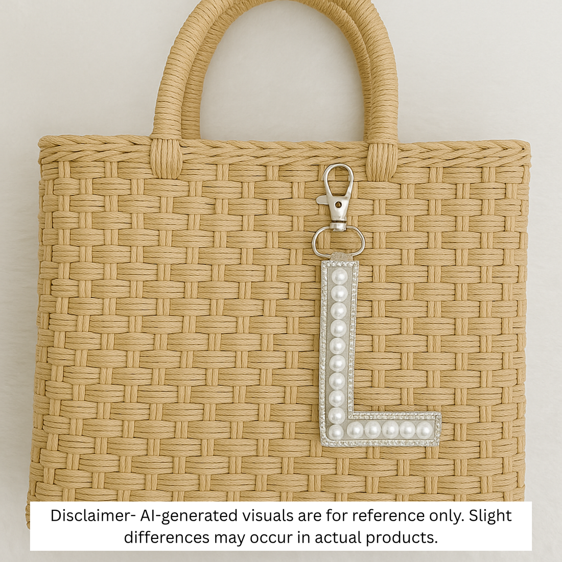 Pearl Monogram 'L' Bag Charm