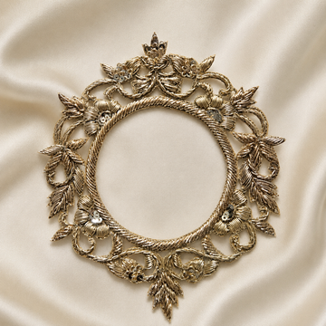 Handcrafted Circular Floral Embroidered Designer Patch
