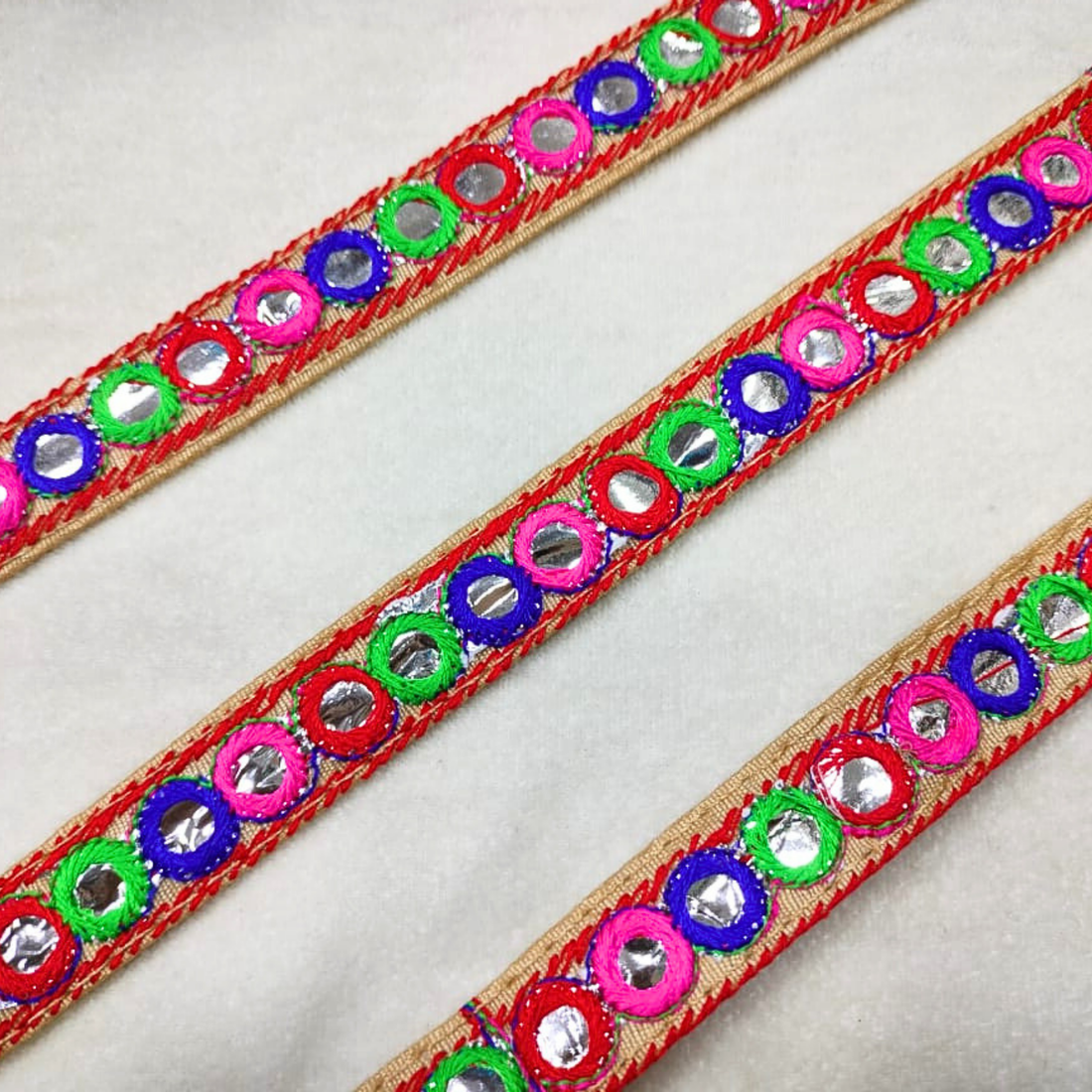 Artistic Multicolor Abla Trim for Creative Projects