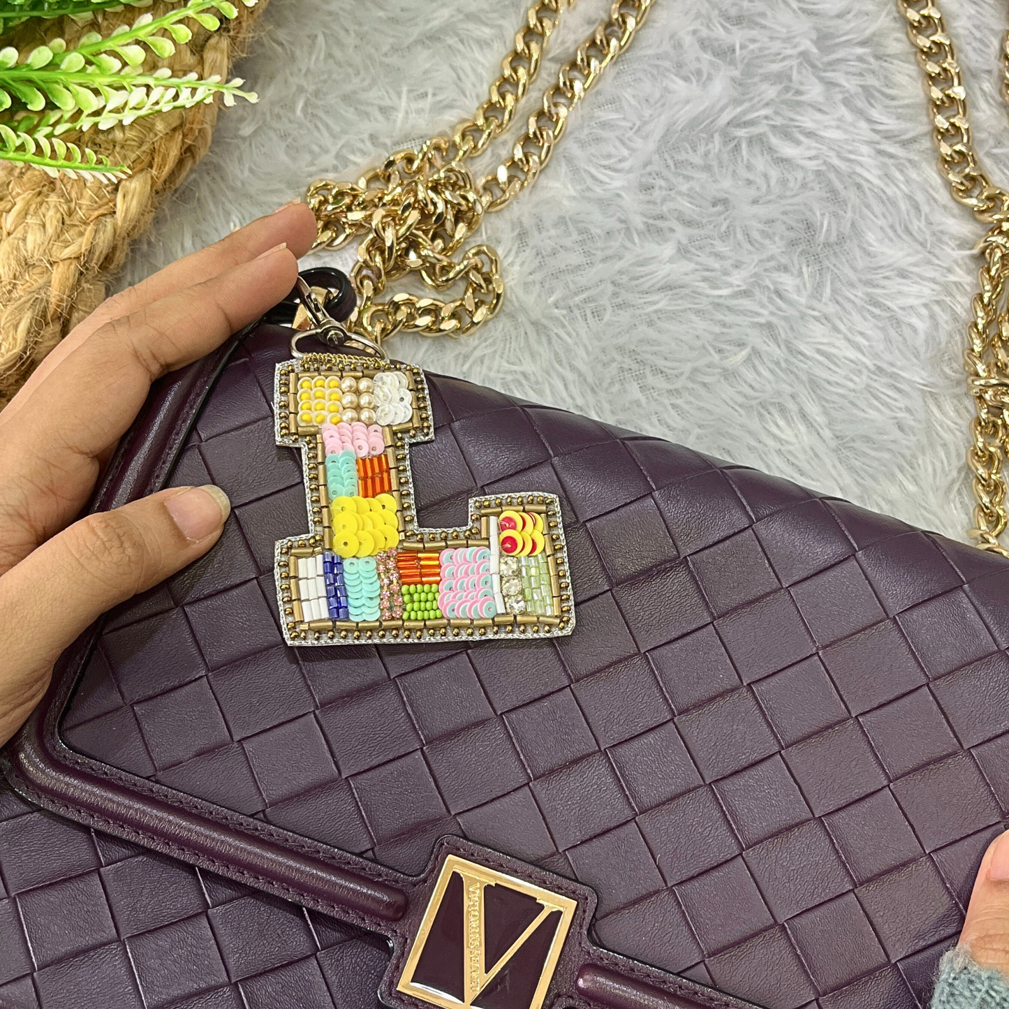 Color Crush Bag Charm 'L' Bag Charm