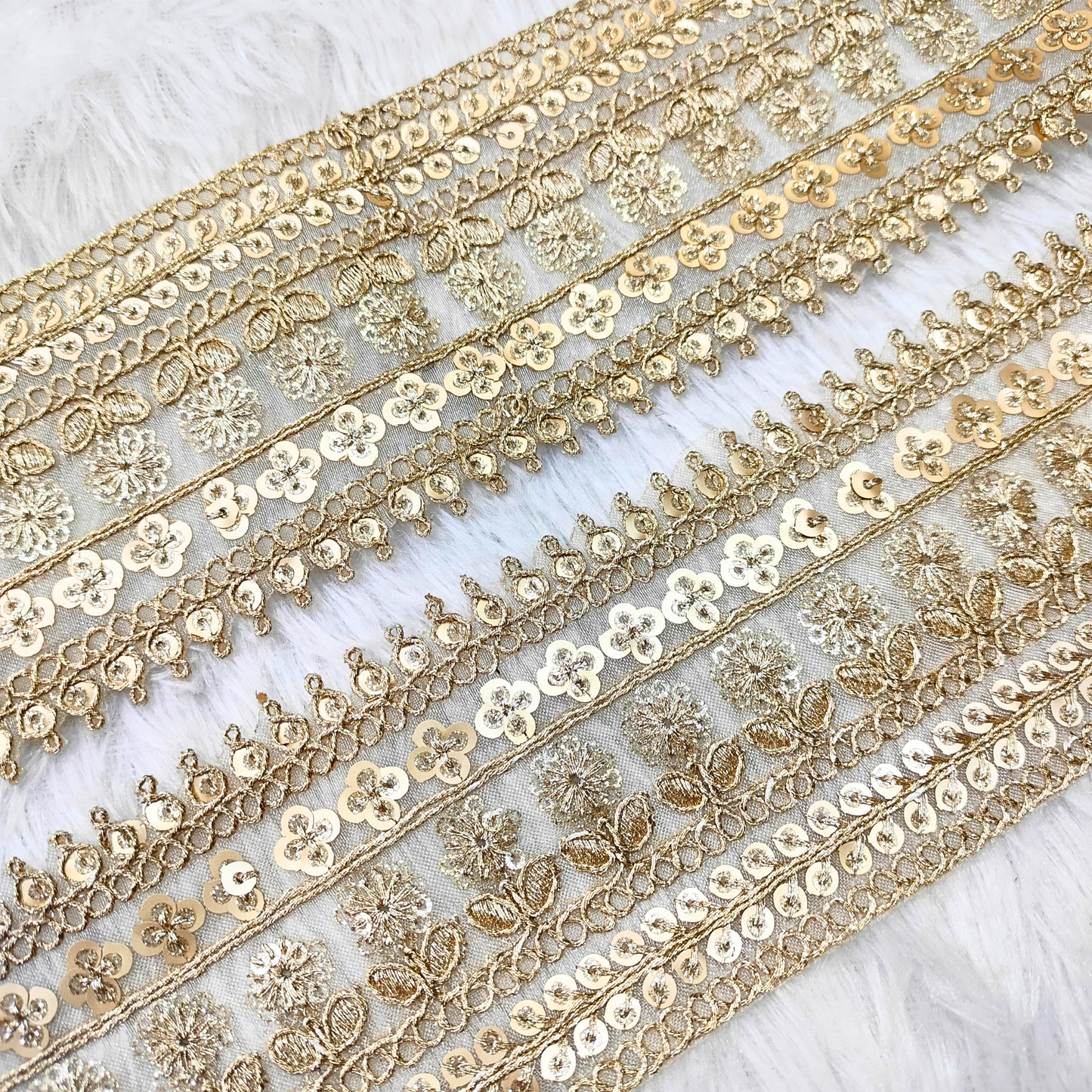 Fancy Light Gold Zari Trim