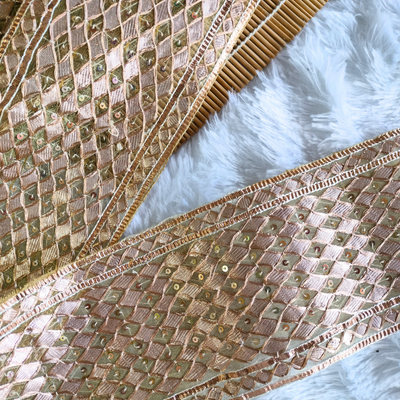 Golden Zari Elegance Gota Trim