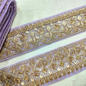 Lavender Fancy Zari Work Embroidered Border