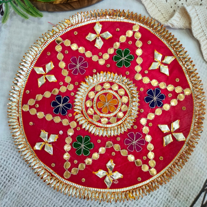 Red Embellished Gota Patch (6 Pieces)