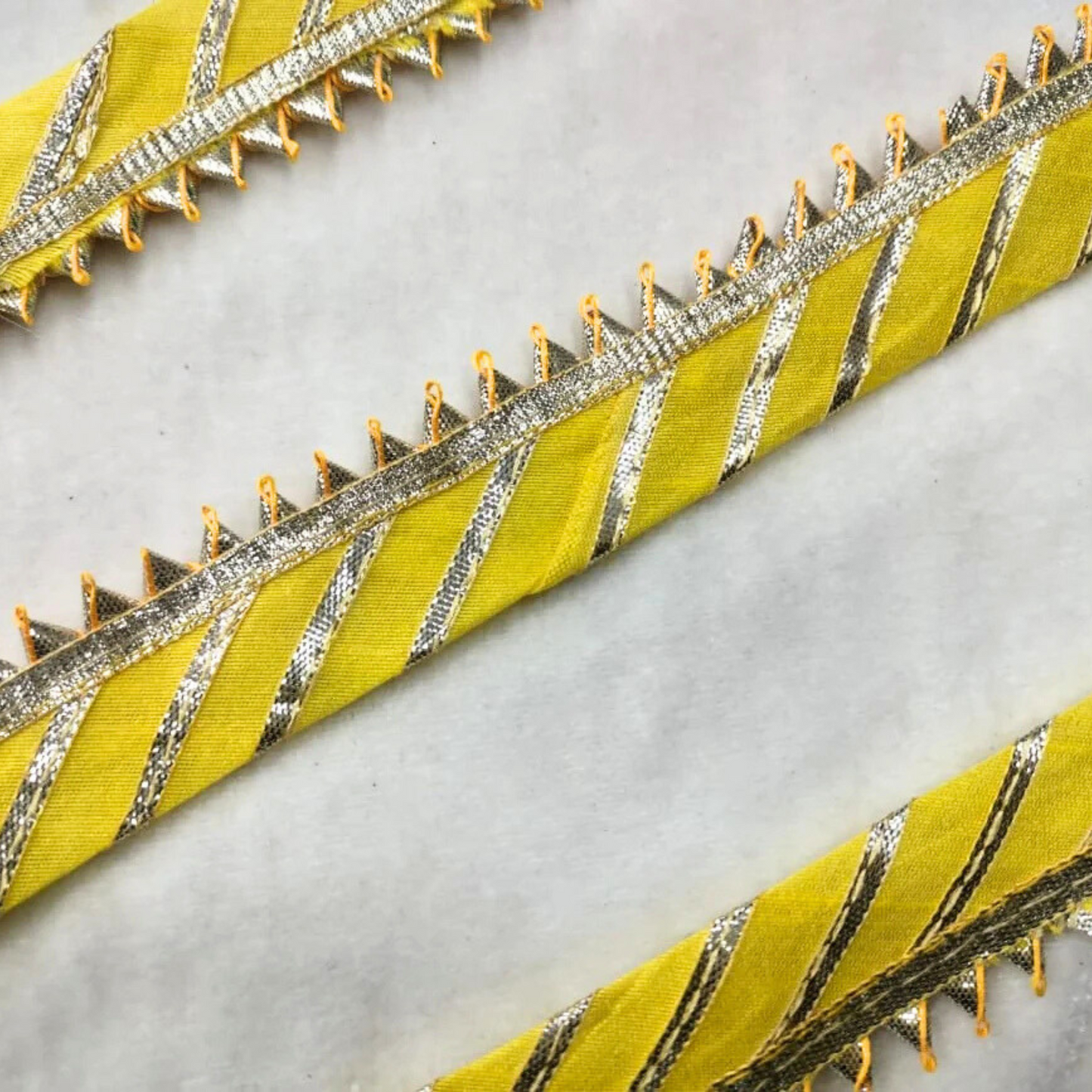 Yelllow Gota Embellished Trim