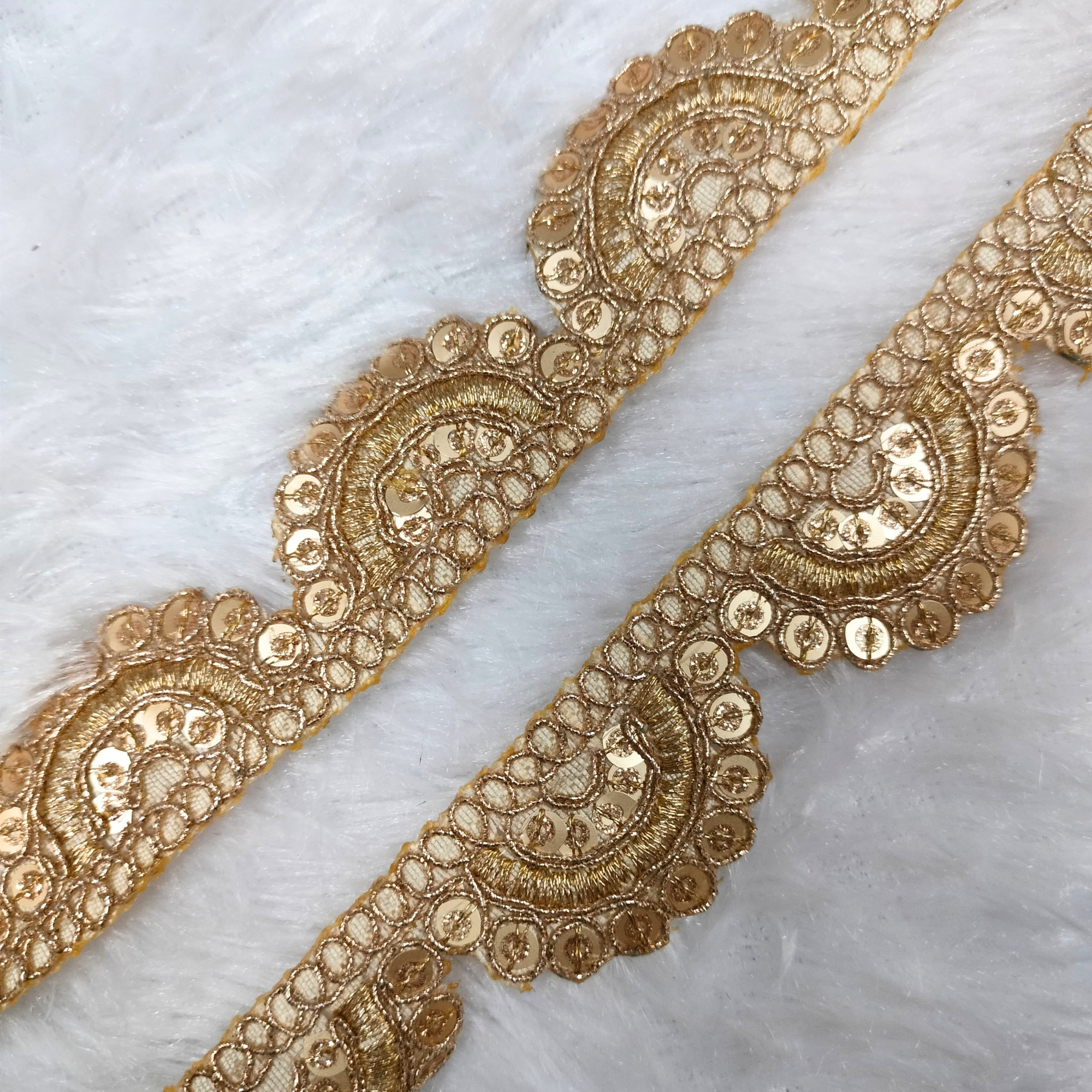 Sequin Half-Moon Lace