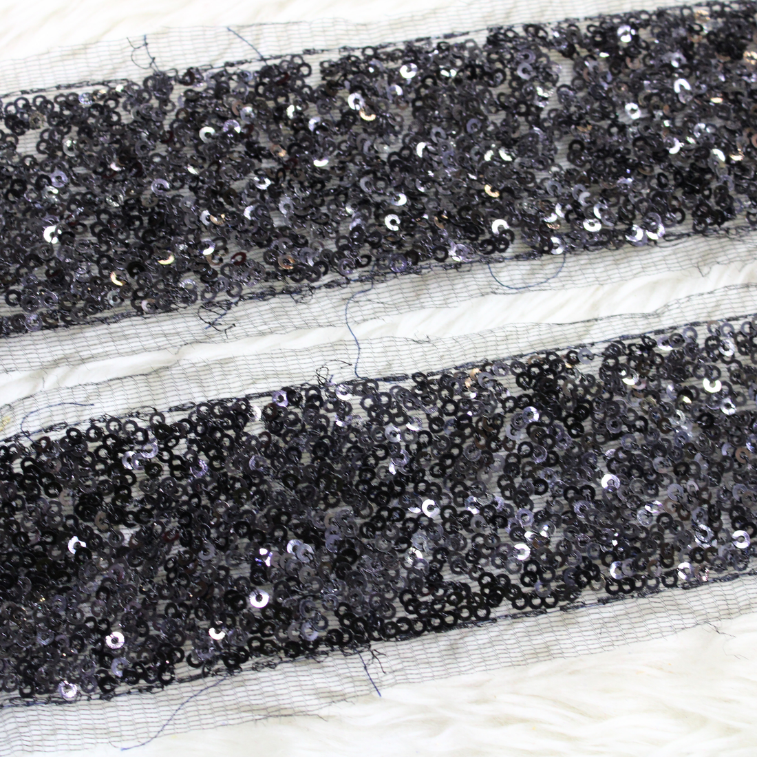 Festive Sequin Couture Lace Border