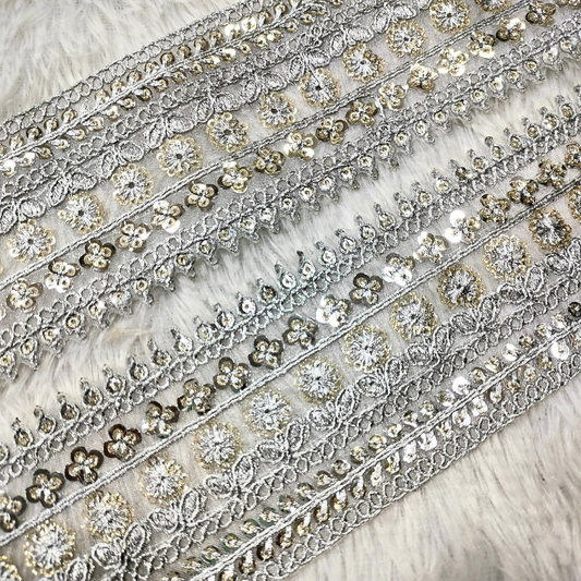 Fancy Silver Zari Trim