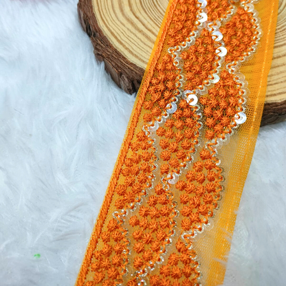 Orange Fancy Threadwork Trim