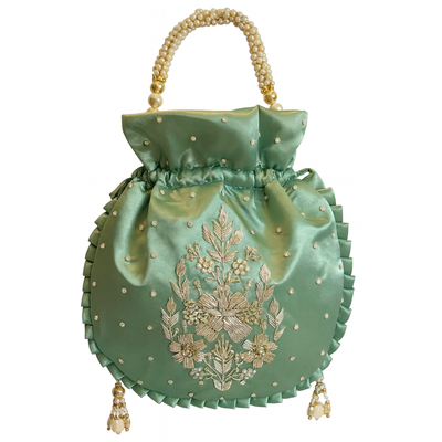 Aqua Bloom Potli