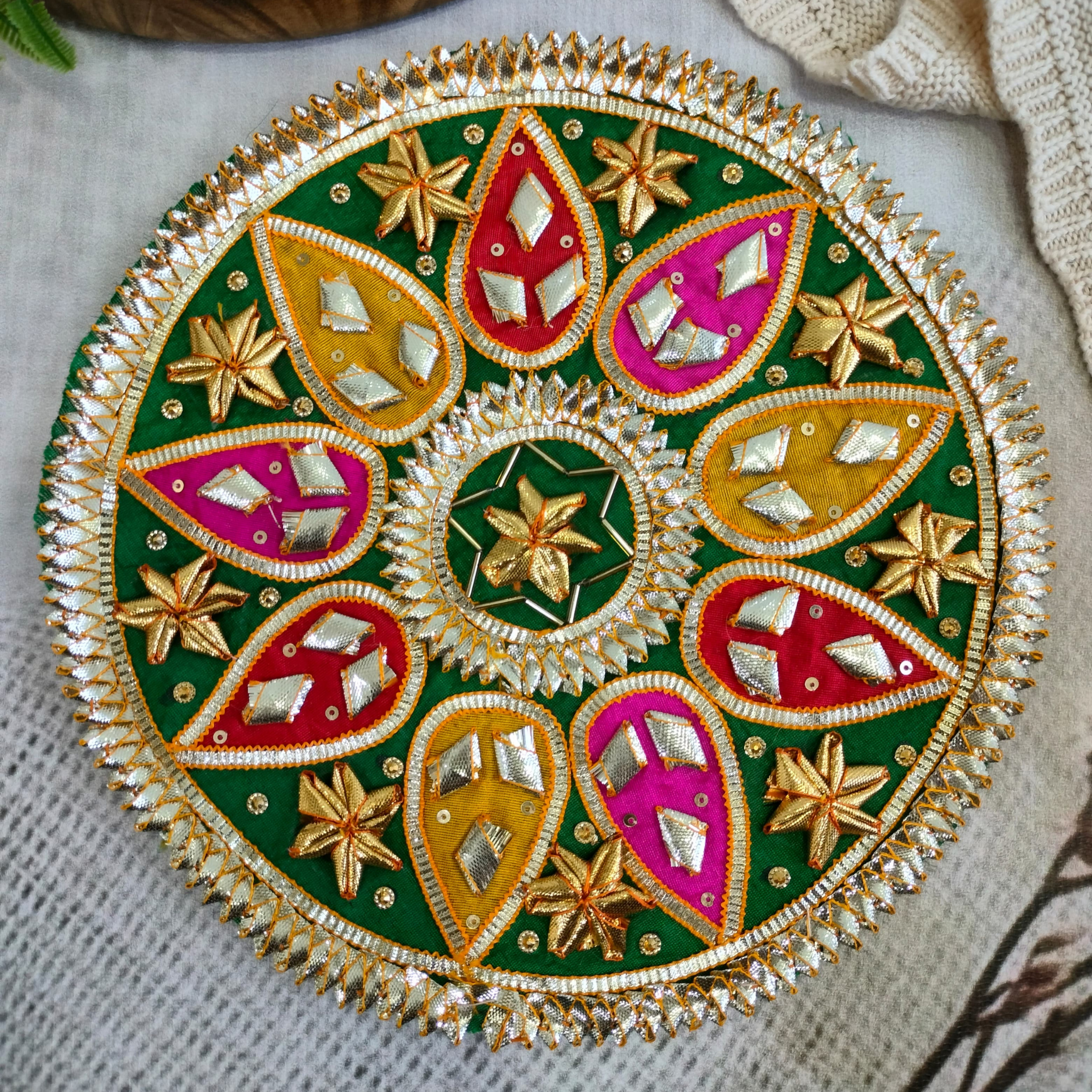 Green Embellished Gota Patch