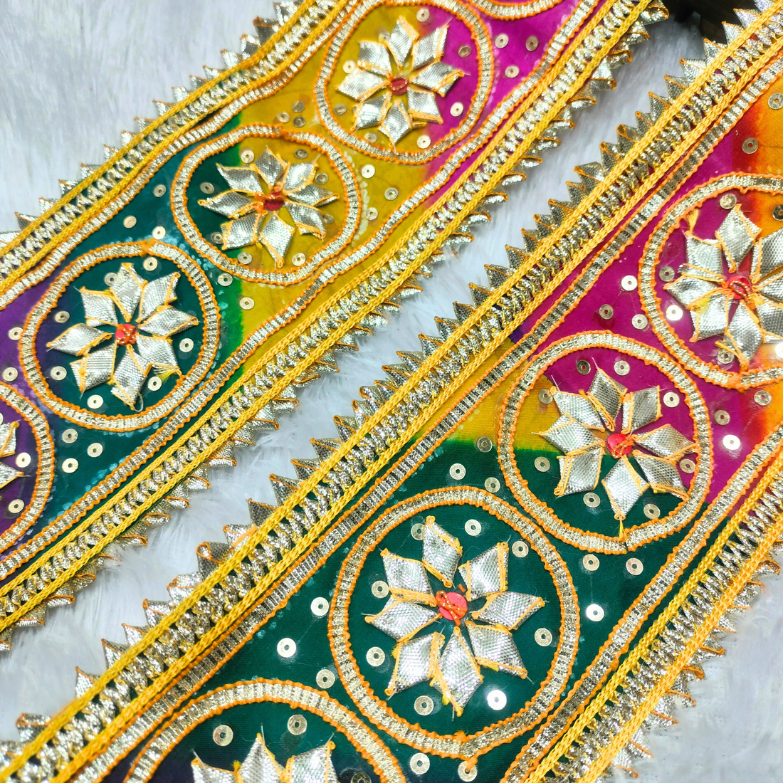 Multicolor Handcrafted Gota Patti Trim