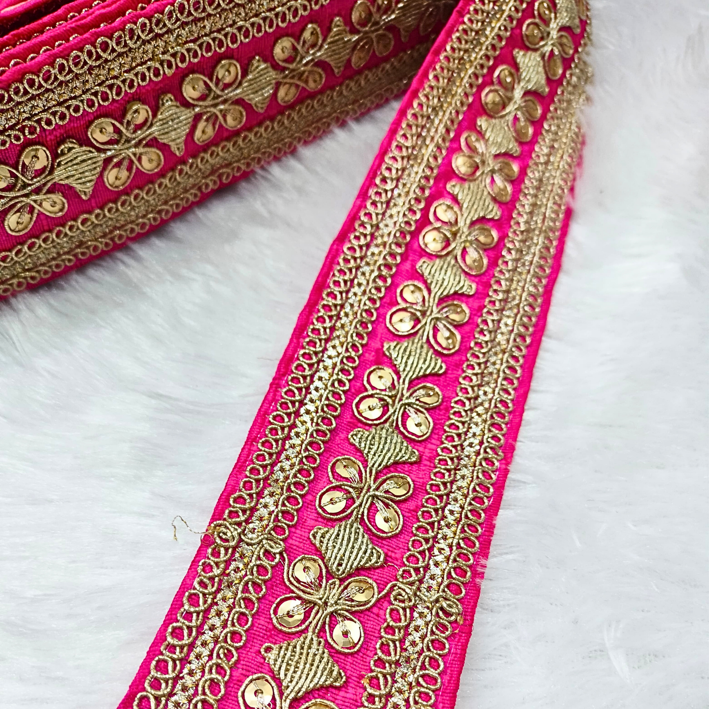 Pink Fancy Embellished Trim