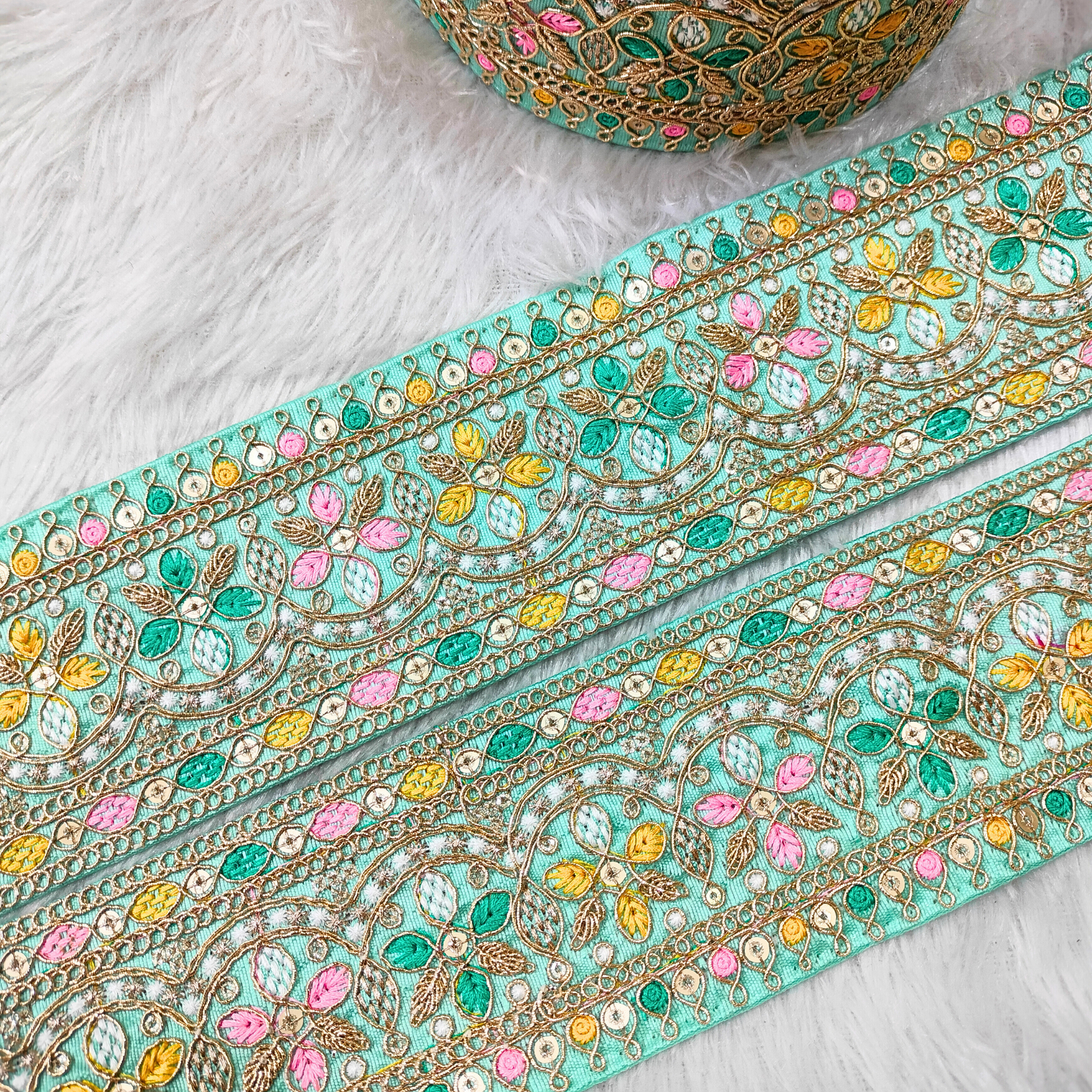 Multicolor Embroidered Lace