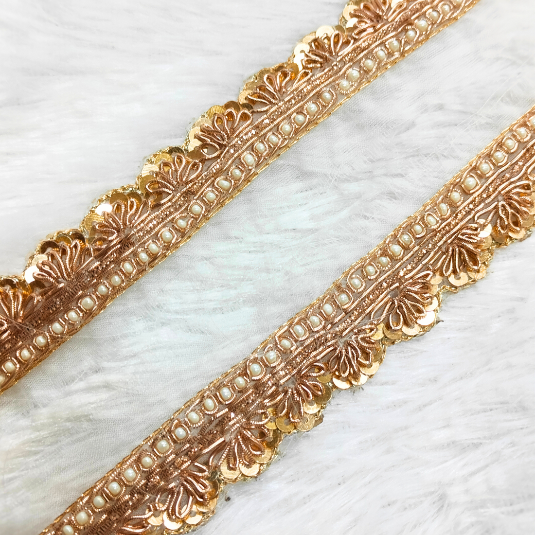 Golden Handcrafted Zardozi Trim