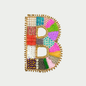 Colorburst Alphabet 'B' Patch