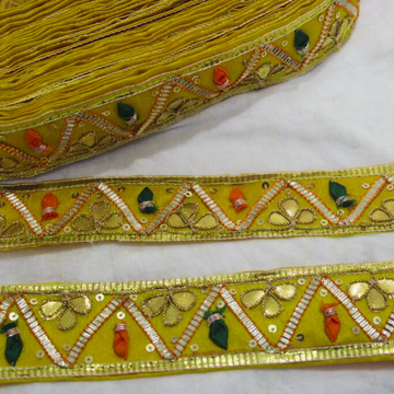 Yellow Traditional Gota Trim