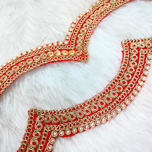 Red Fancy Embellished Trim