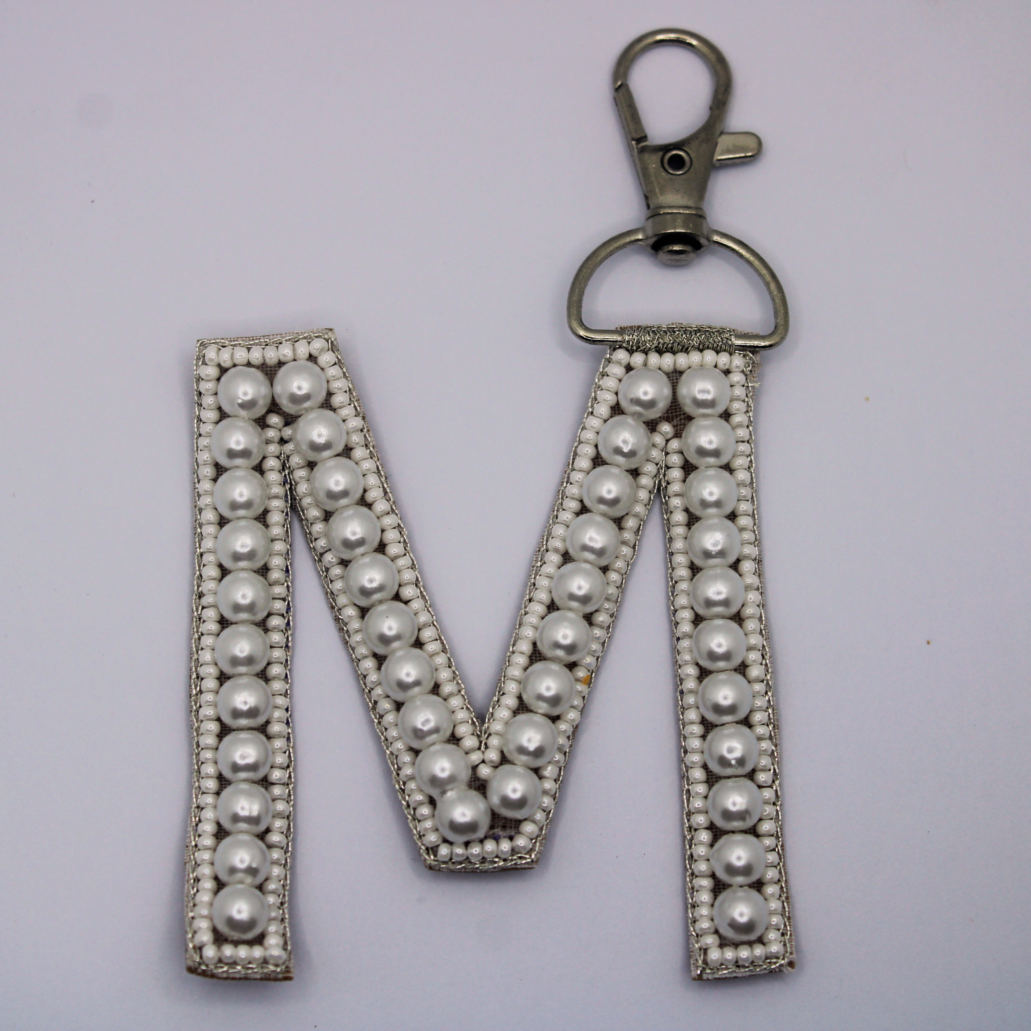 Pearl Monogram 'M' Bag Charm