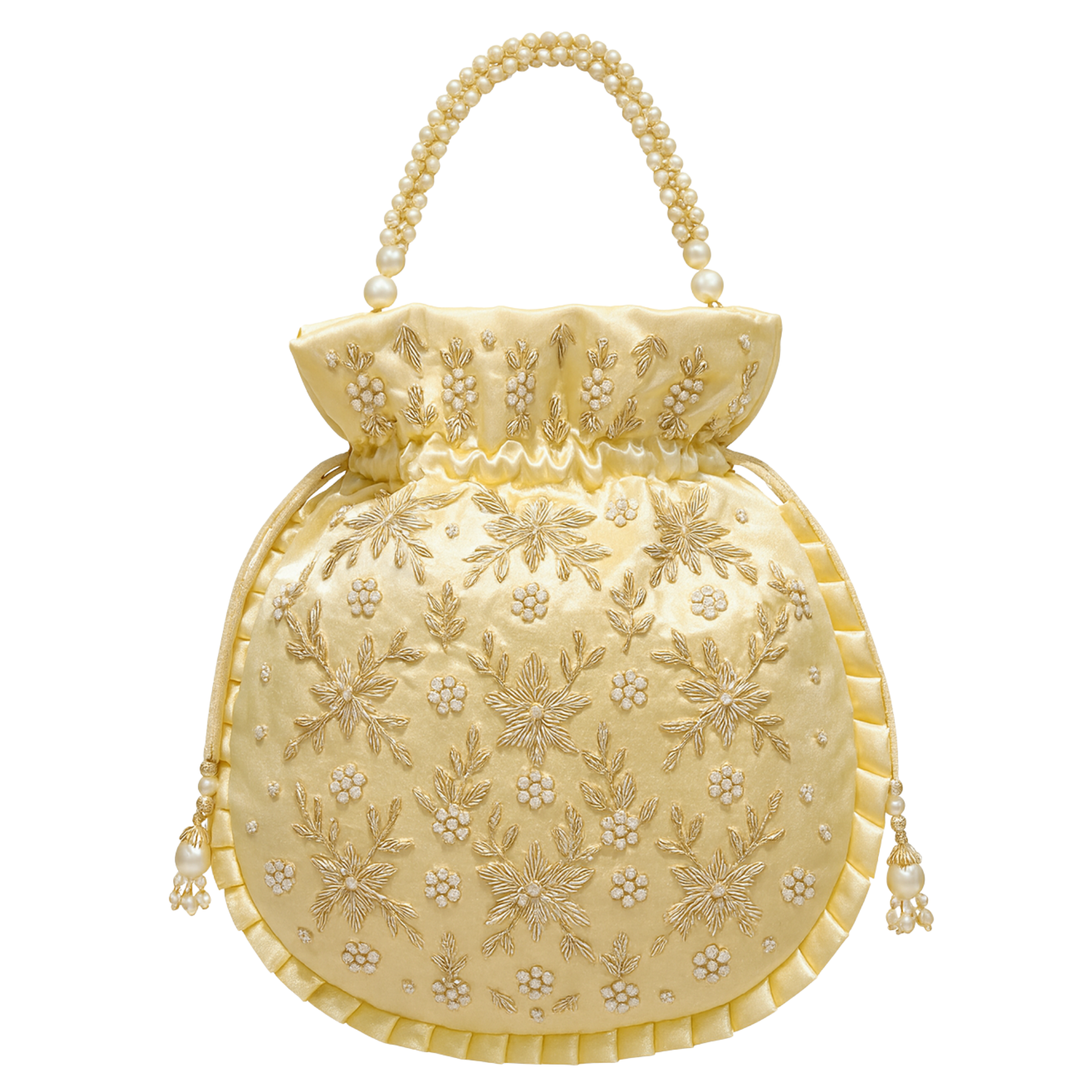 Golden Glow Embroidered Potli