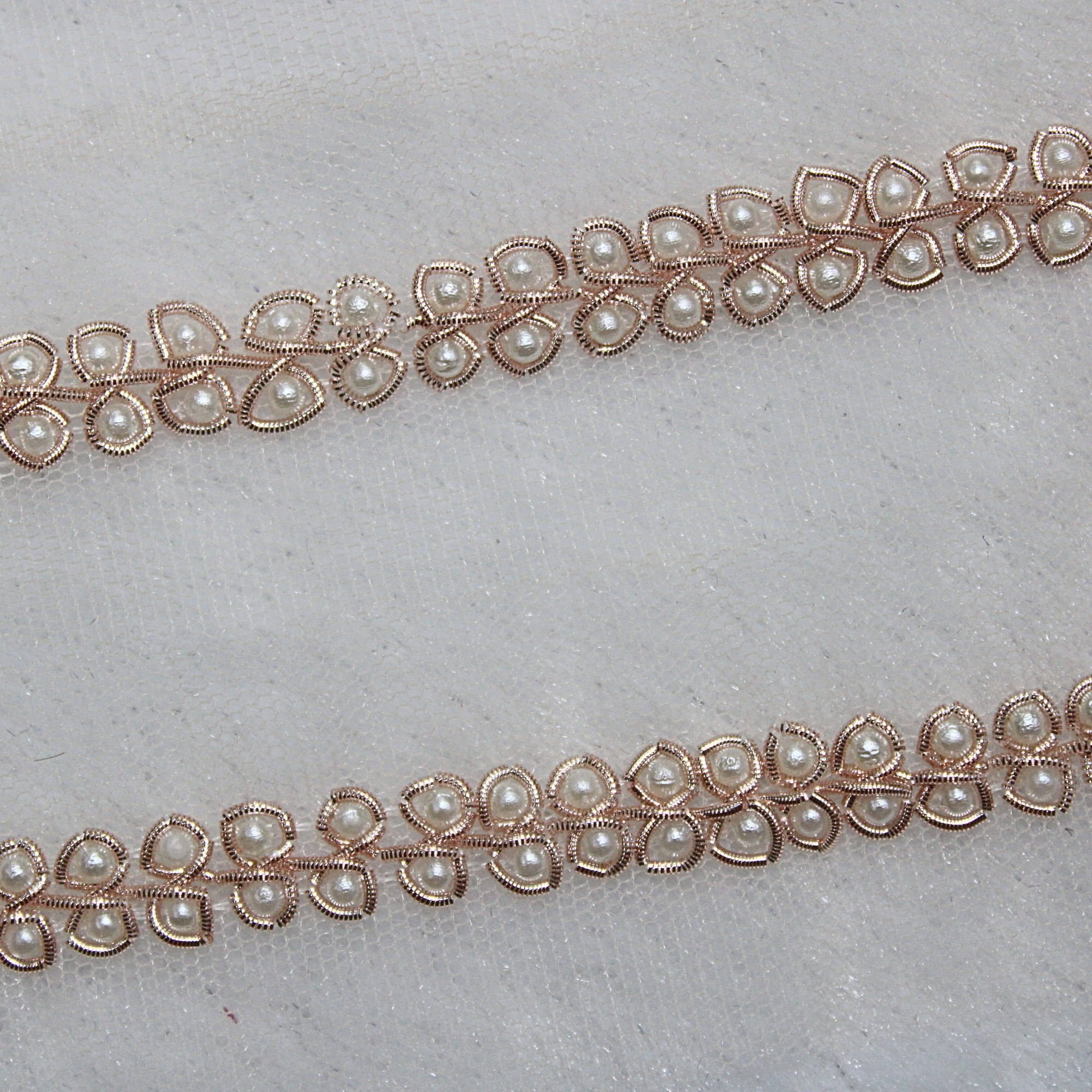 Pearl Embellished Handwork Trim
