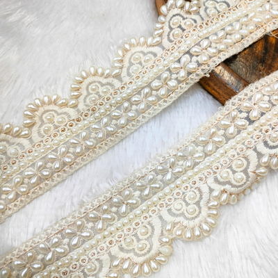 White Pearl Threadwork Trim hover