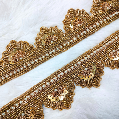 Gold Handcrafted Zardozi Trim