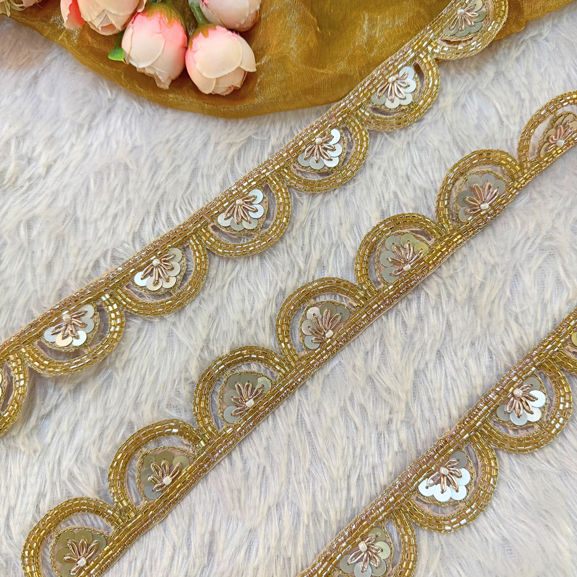 Gold Scalloped Handcrafted Trim