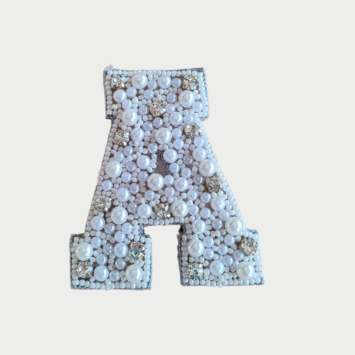 Stone & Pearl Alphabet 'A' Patch