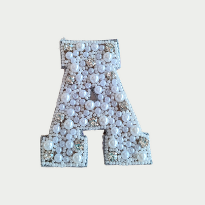 Stone & Pearl Alphabet 'A' Patch