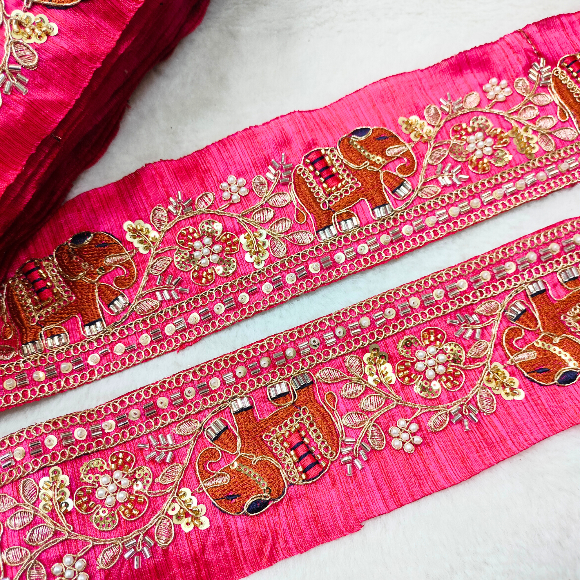 Fancy Elephant Embellished Trim