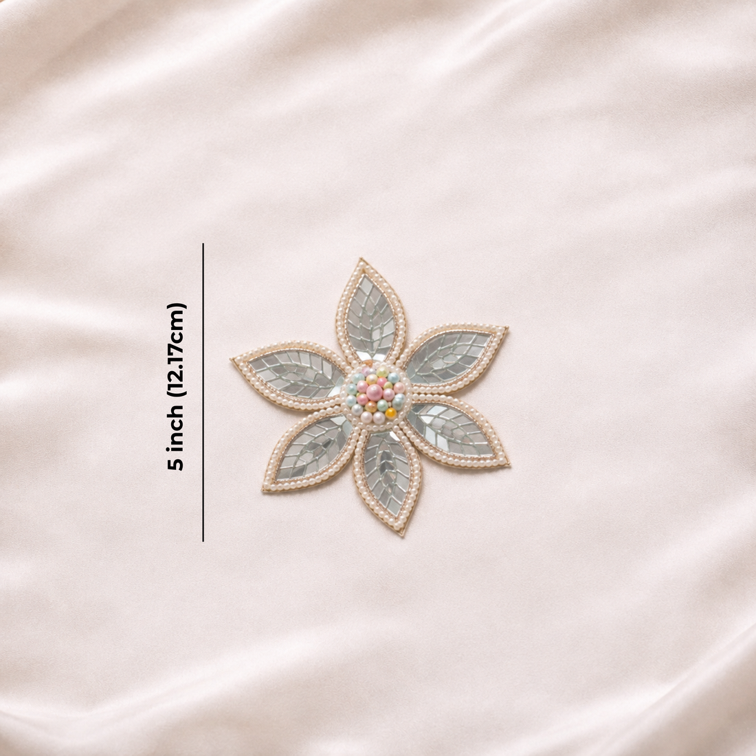 Mirror Floral Embroidery Patch