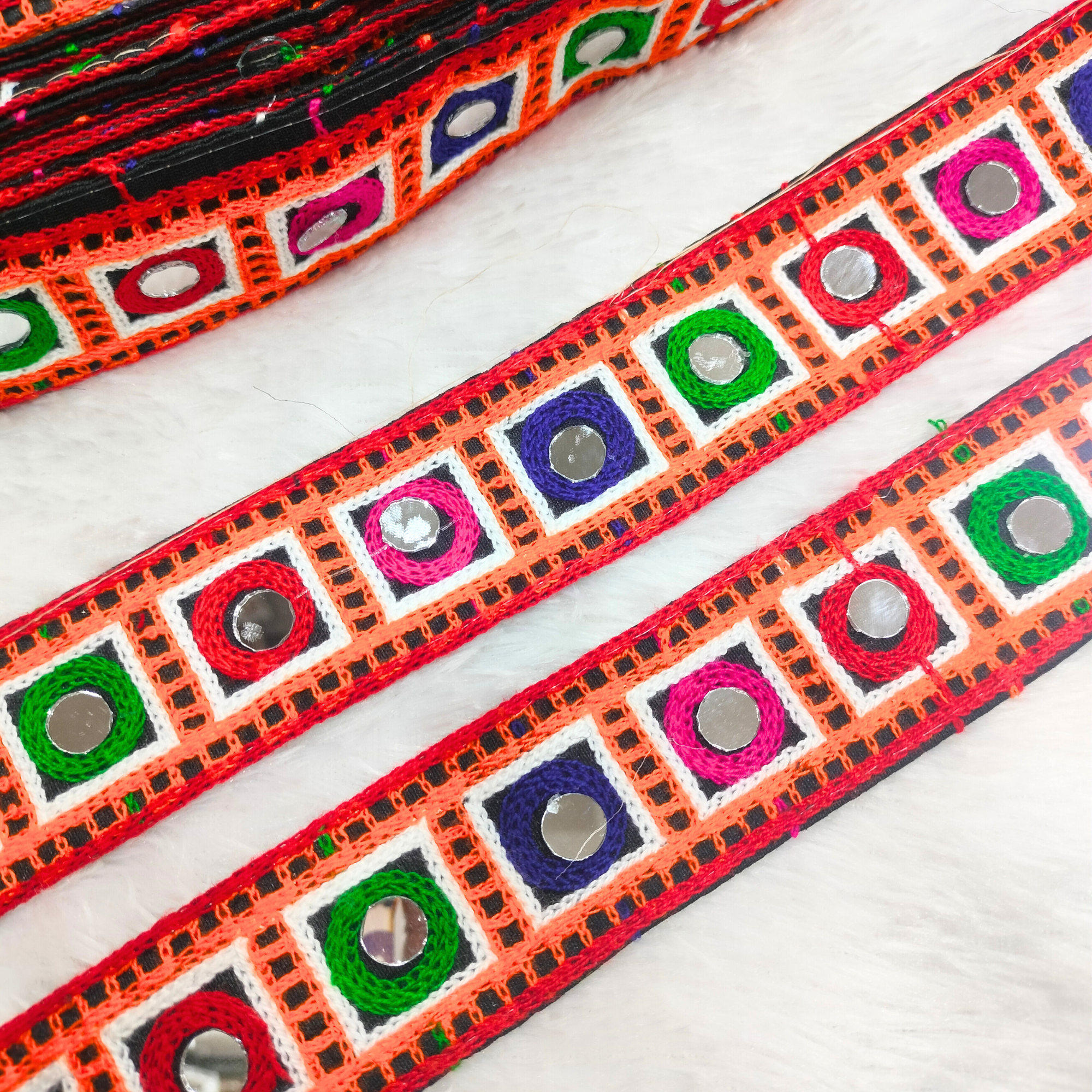Multicolor Navratri Embroidered Trim