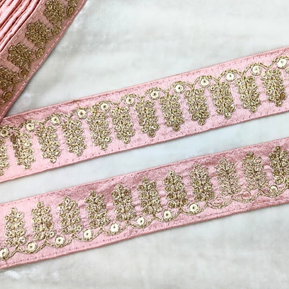 Light Peach Embellished Fancy Trim