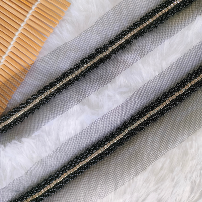 Black Embellished Handwork Lace