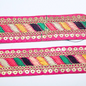 Pink Multicolor Embroidery Work Lace