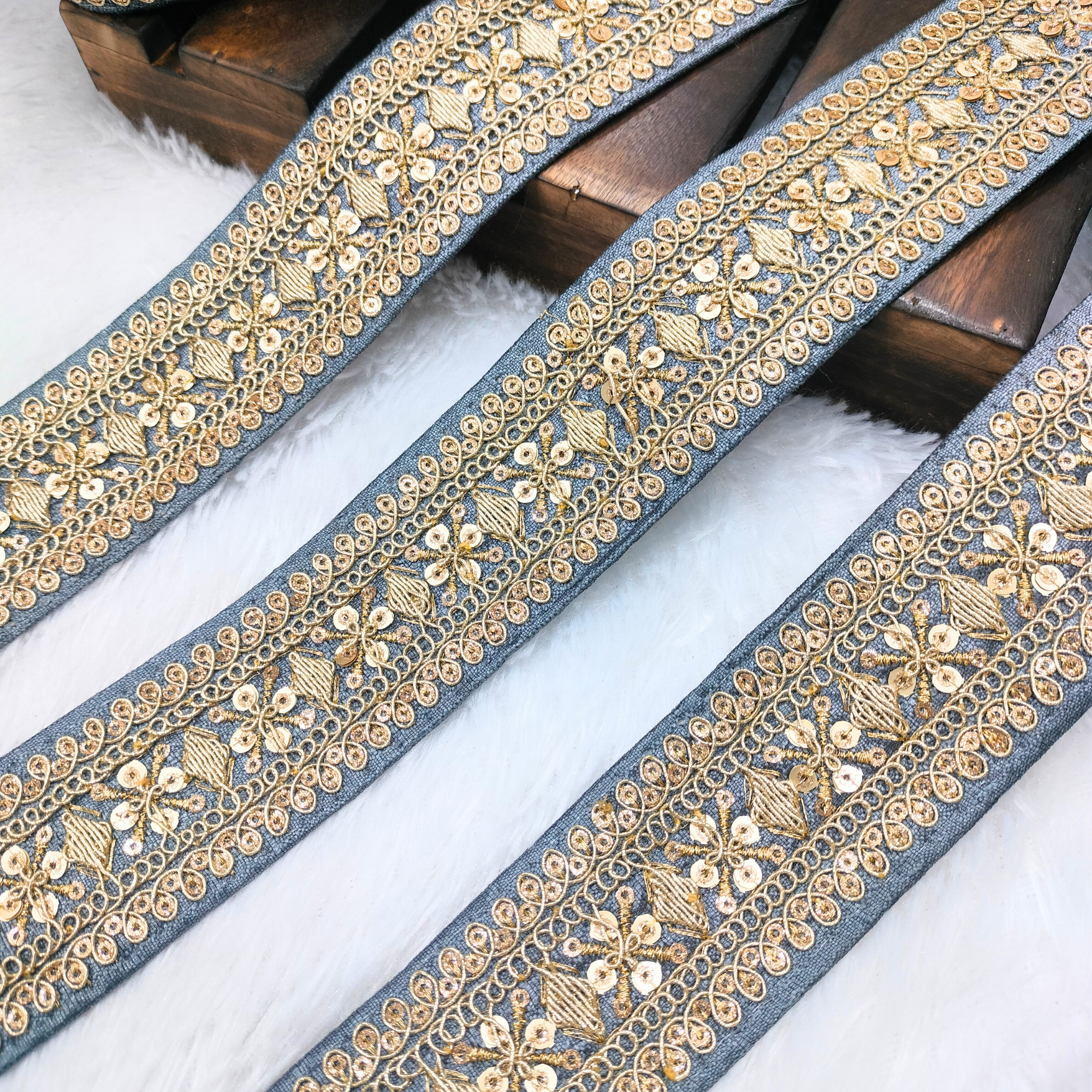Fancy Sequin Work Trim