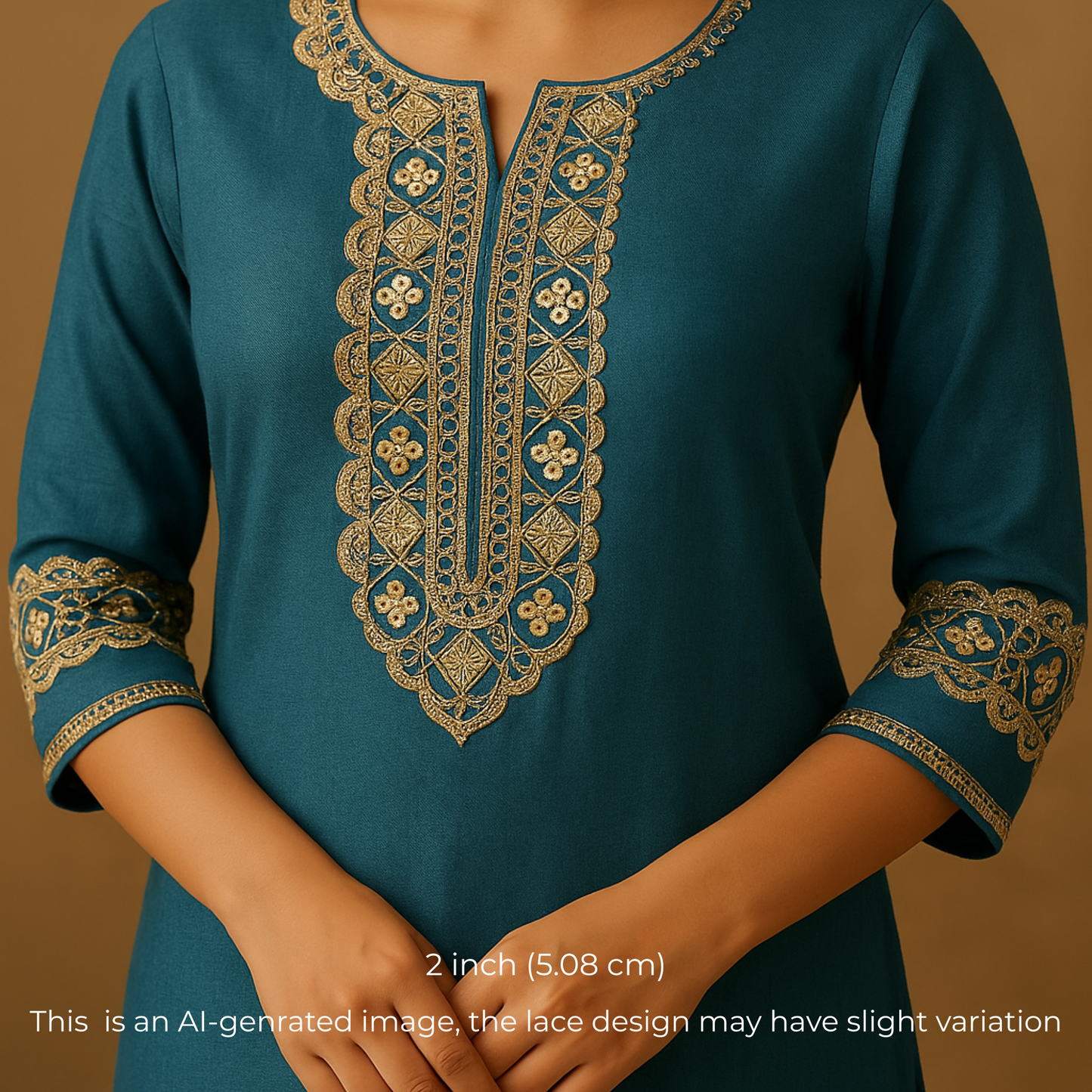 Fancy Zari Blue Embellished Trim