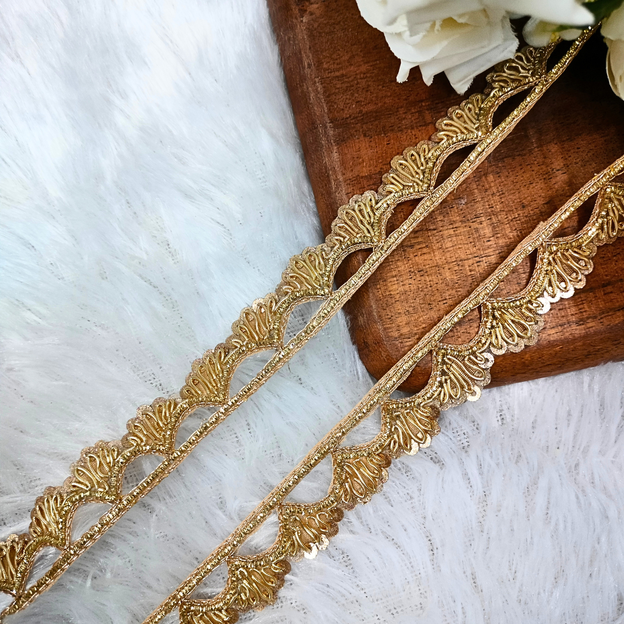 Golden Handwork Zardozi Work Lace