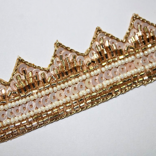 Exclusive Rose Gold Handwork Trim