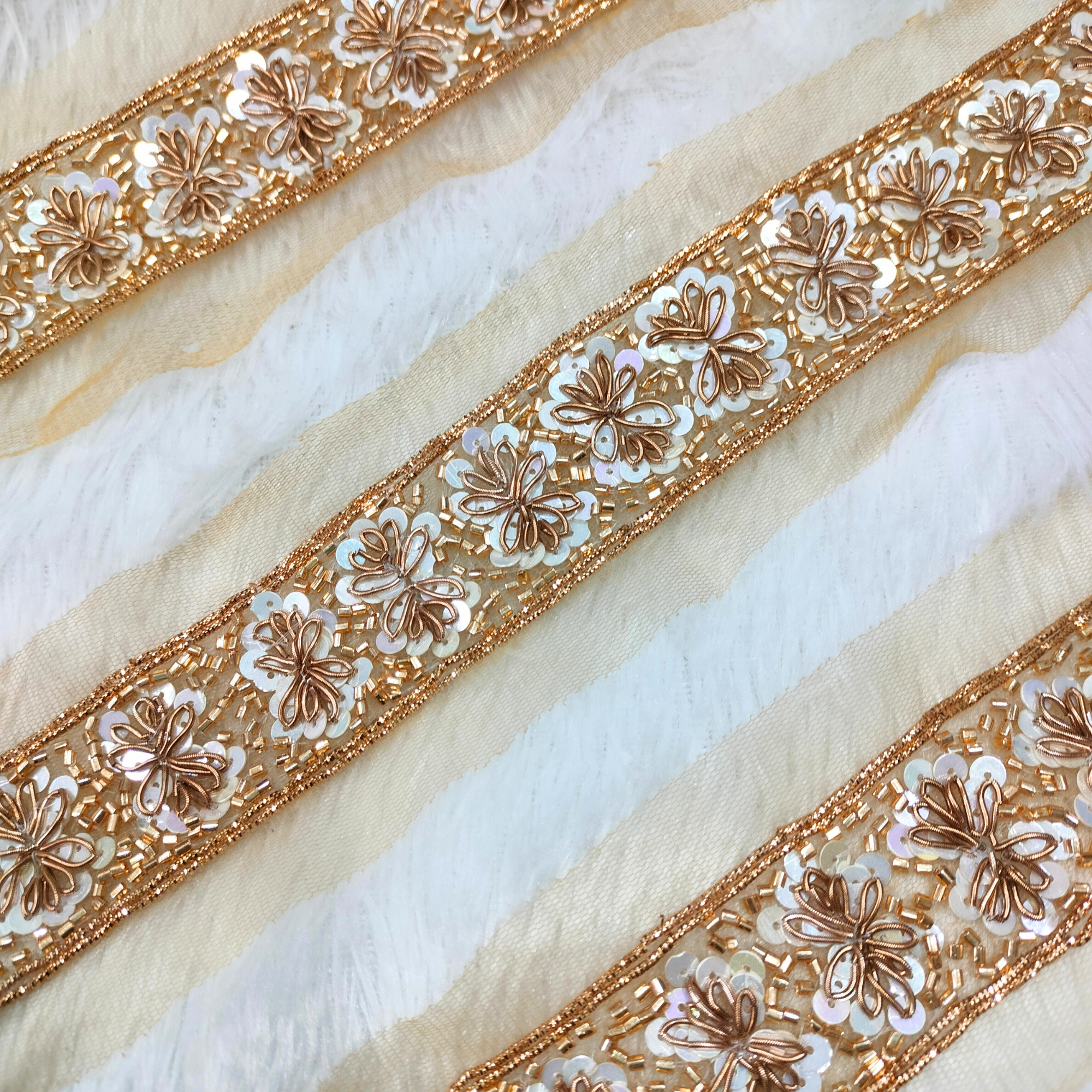 Exclusive Golden Handwork Trim