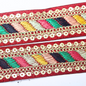 Maroon Multicolor Embroidery Work Lace