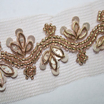 Handcrafted Zardozi Embellished Trim