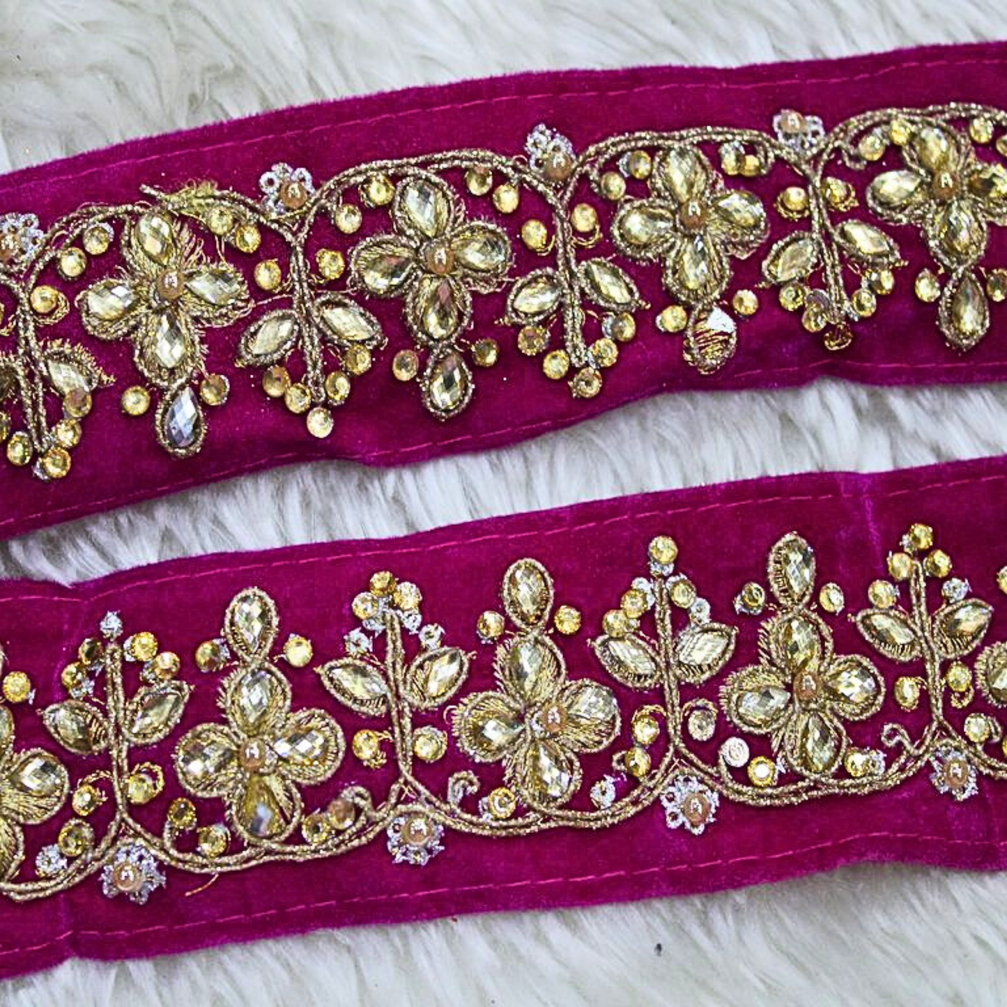 Pink Fancy Zari Trim