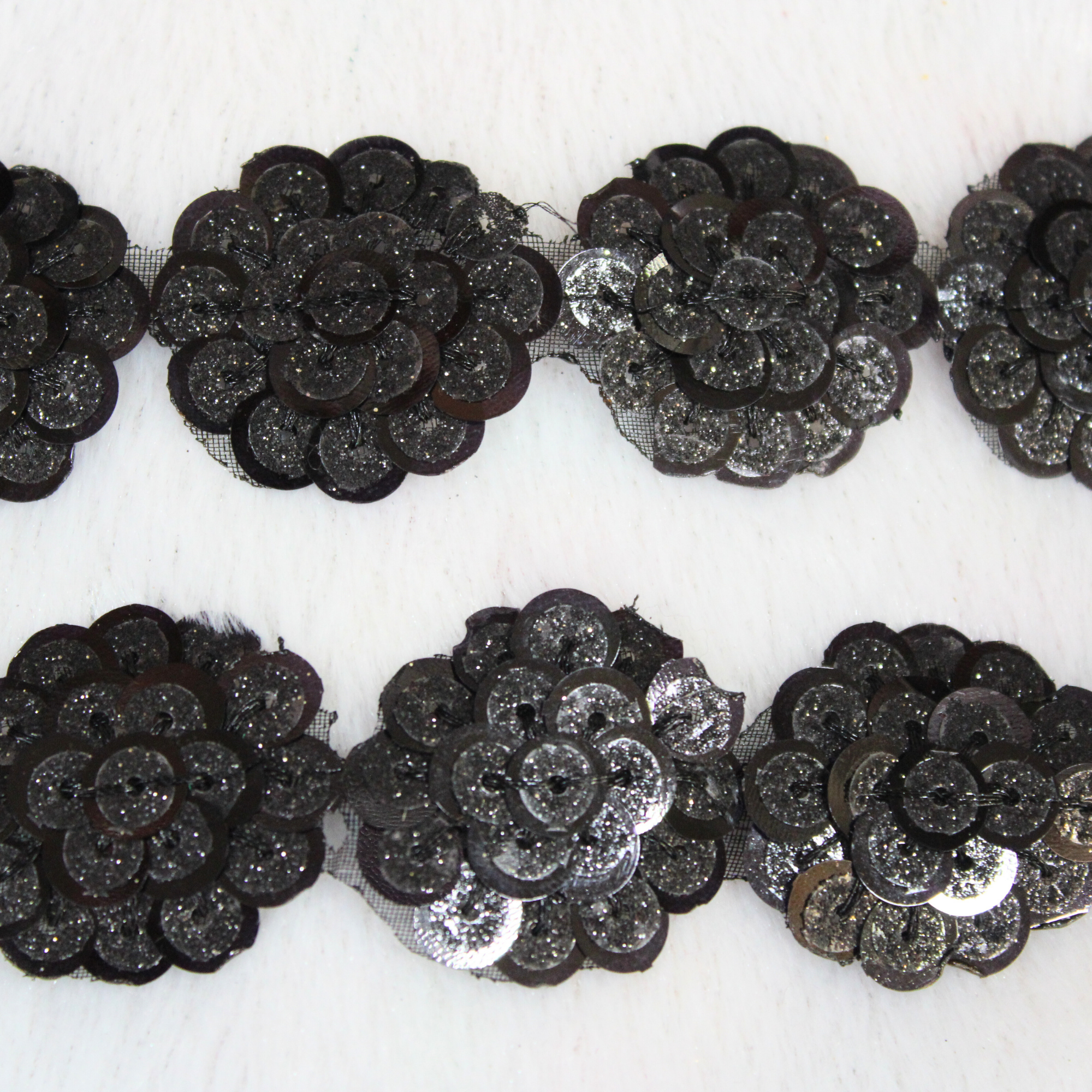 Circular Sequin Work Lace