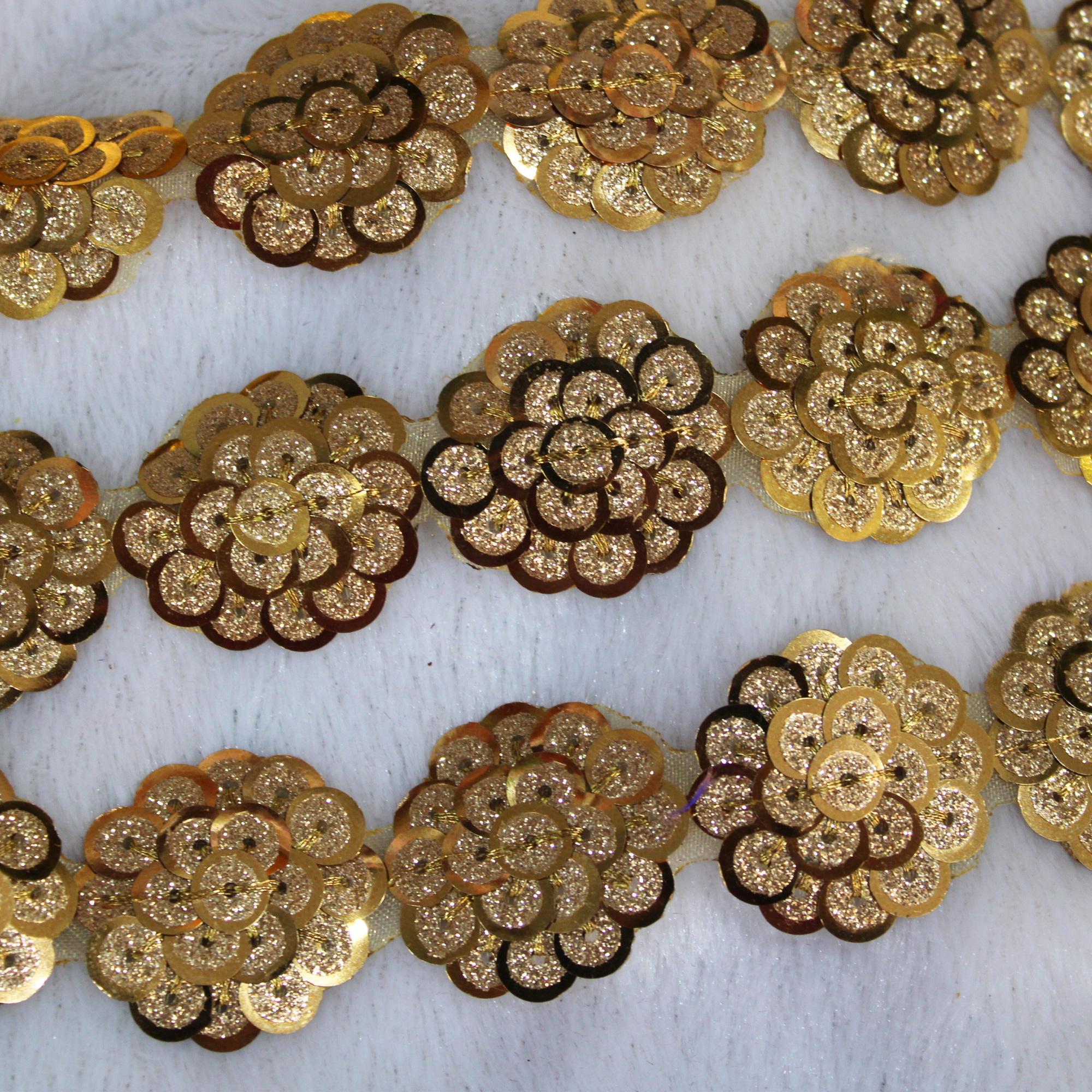 Circular Sequin Work Lace