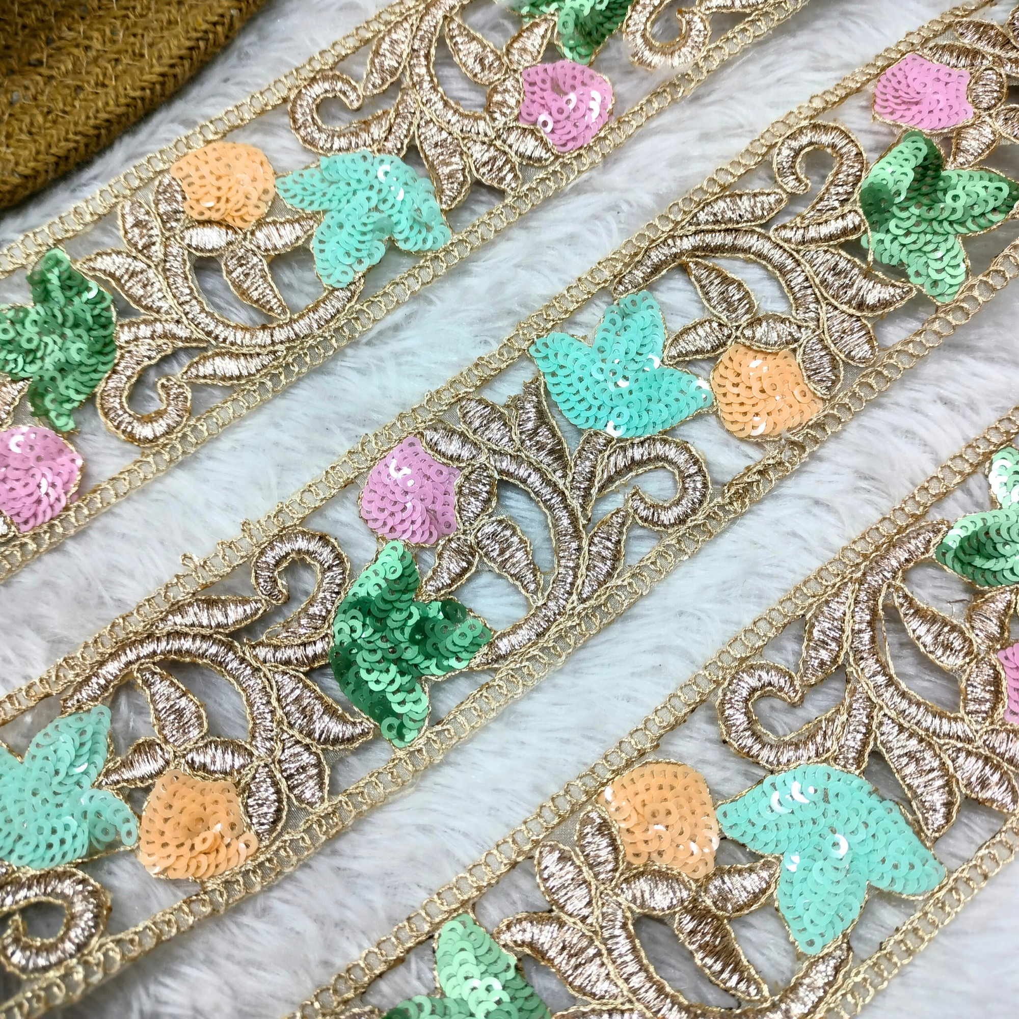 Pastel Rainbow Fan Lace