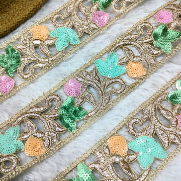 Pastel Rainbow Fan Lace